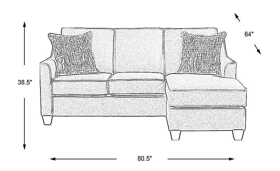 Nadler Gray Sofa Chaise