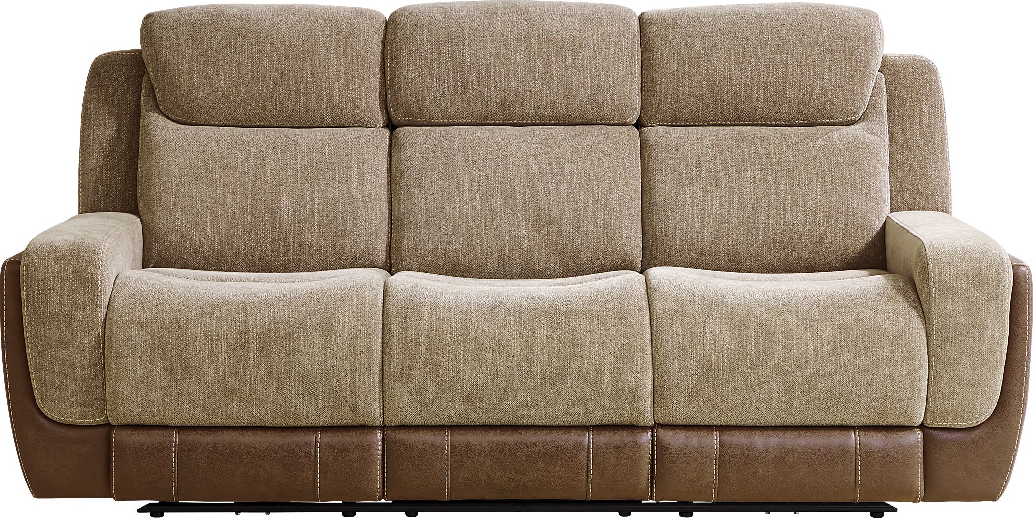 State Street Camel 7 Pc Living Room with Reclining Sofa