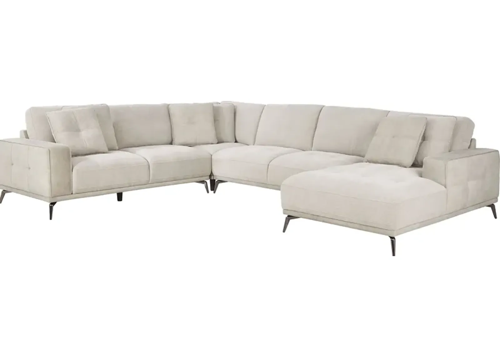 Valencia Light Gray 4 Pc Sectional