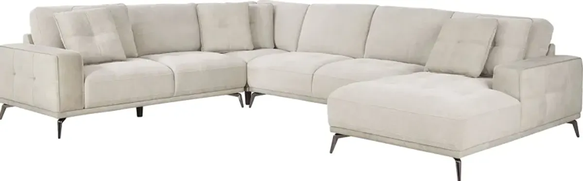 Valencia Light Gray 4 Pc Sectional