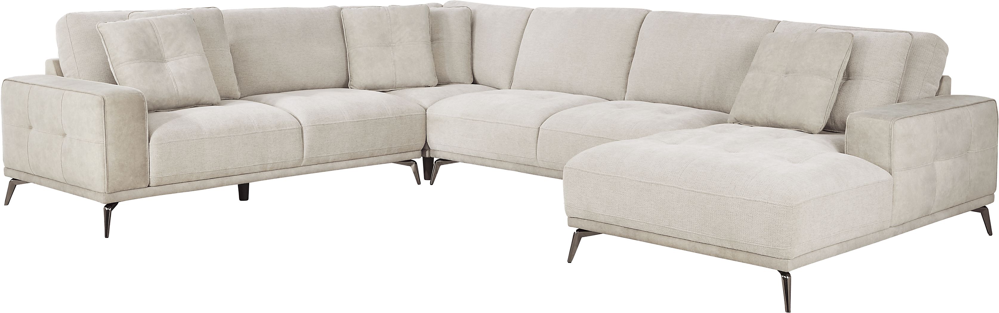 Valencia Light Gray 4 Pc Sectional