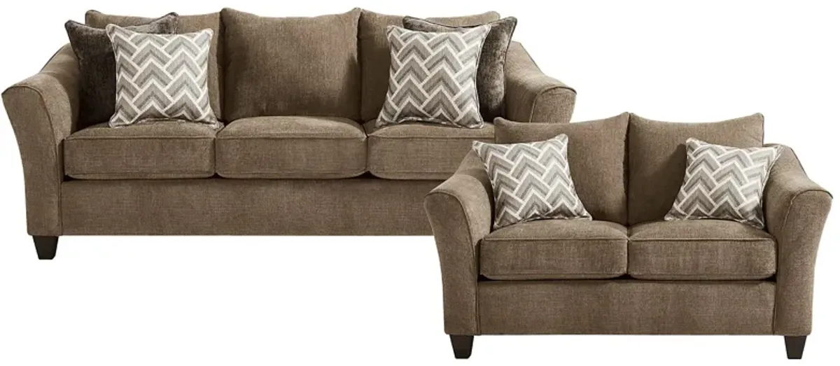 Covington Mocha 2 Pc Living Room