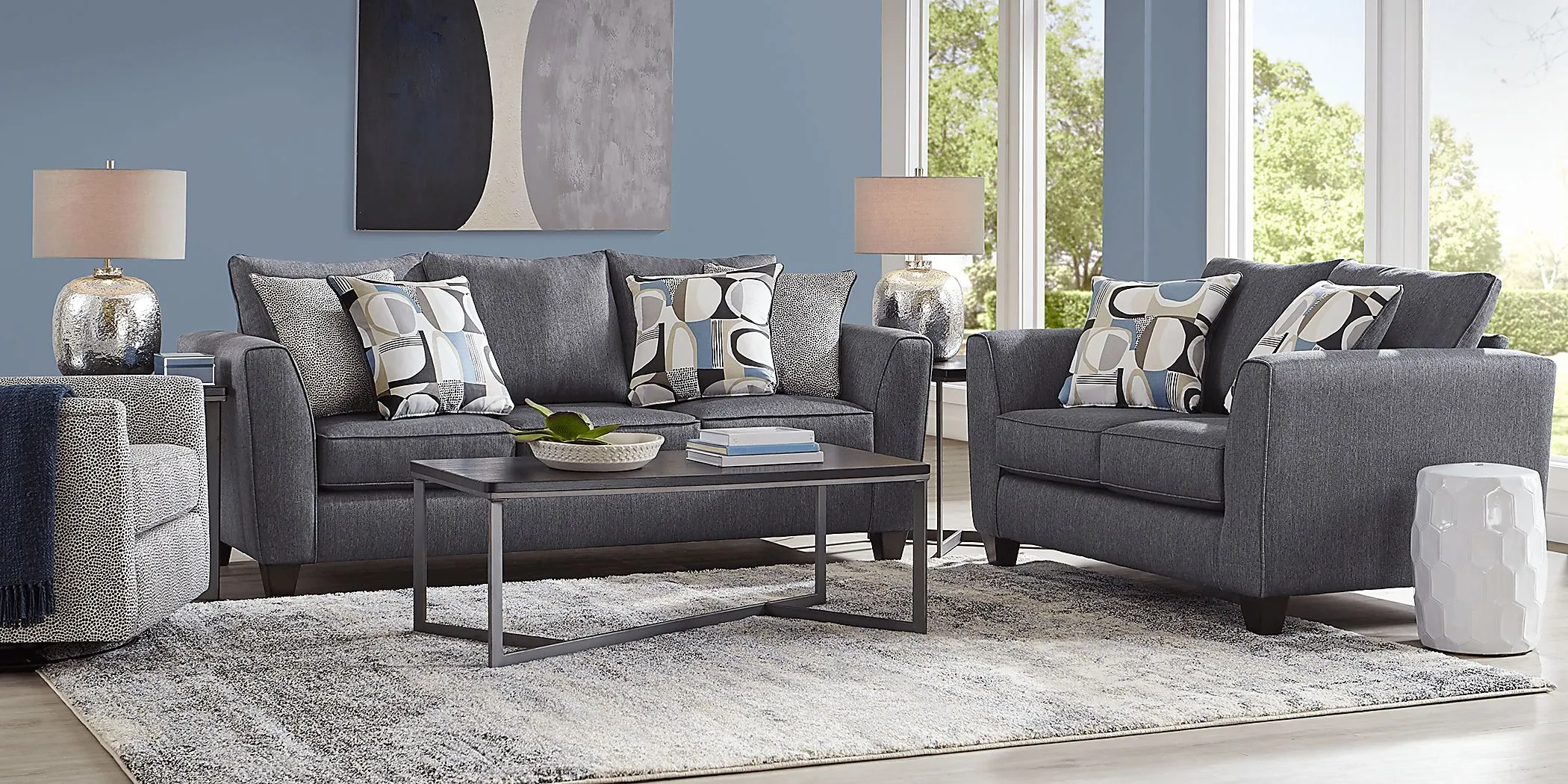 Marisol Bay Denim Sofa