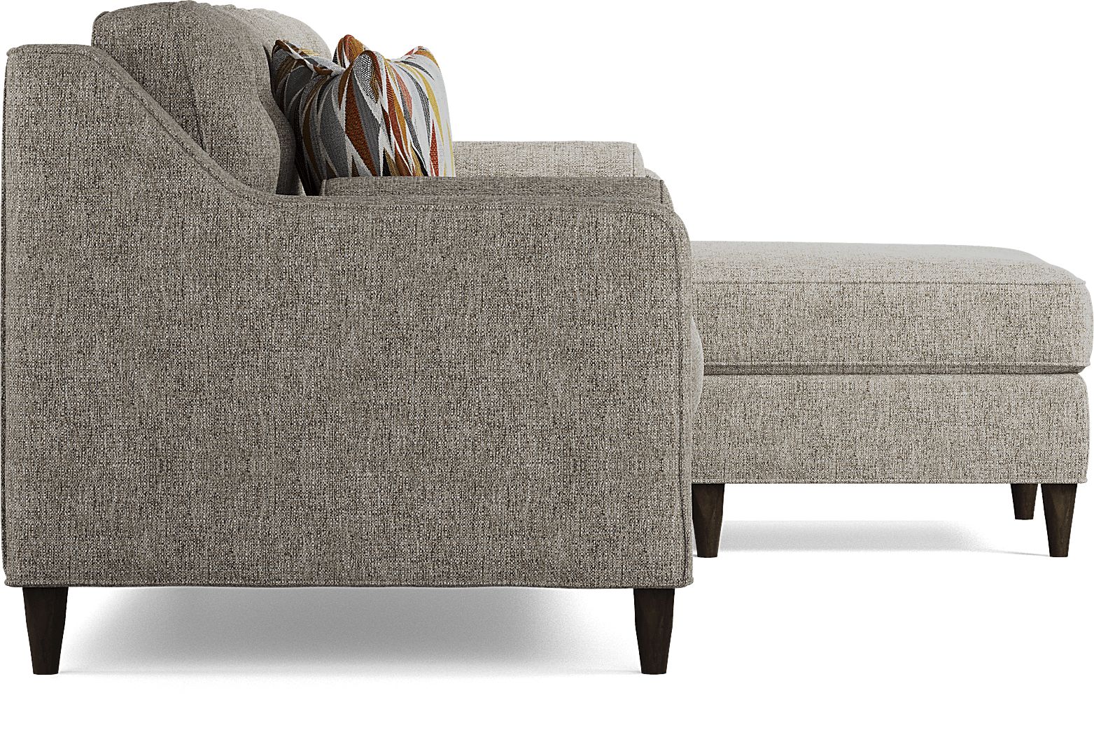 Cindy Crawford Home Hanover Gray Textured Chaise Sofa