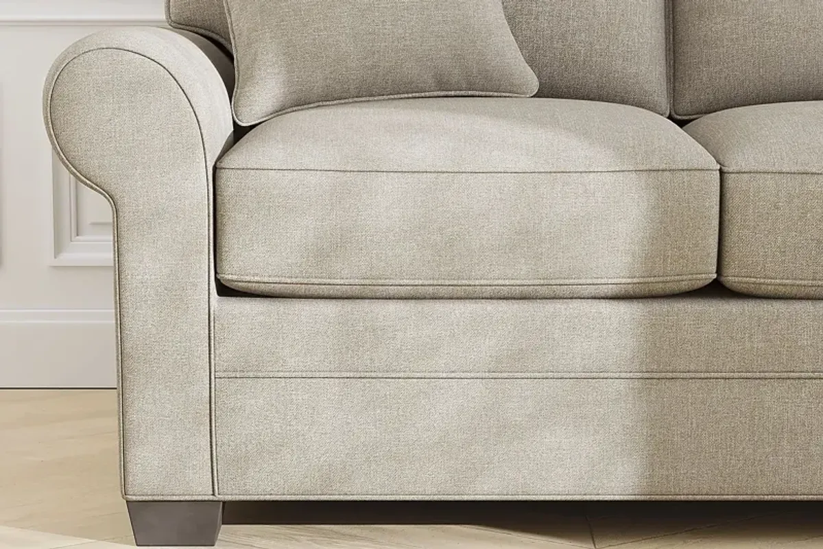 Bellingham Mushroom Textured Chenille Sofa