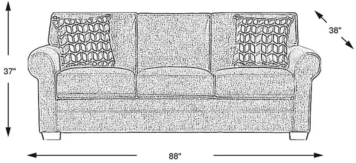 Bellingham Mushroom Textured Chenille Sofa