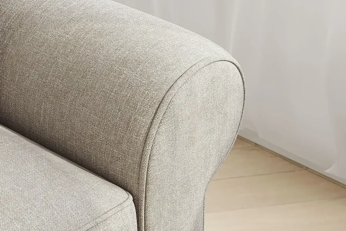 Bellingham Mushroom Textured Chenille Sofa