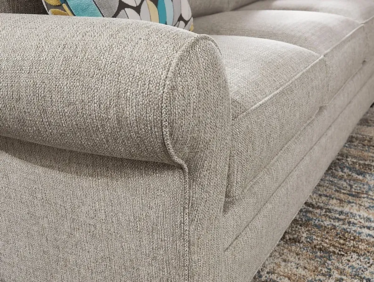 Bellingham Mushroom Textured Chenille Sofa