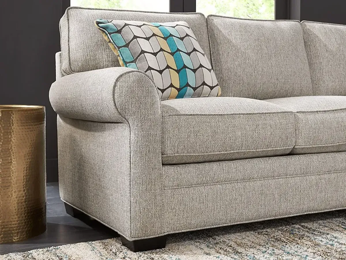 Bellingham Mushroom Textured Chenille Sofa