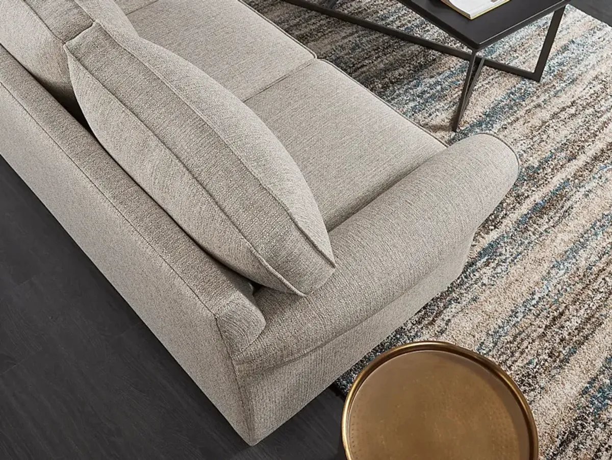 Bellingham Mushroom Textured Chenille Sofa