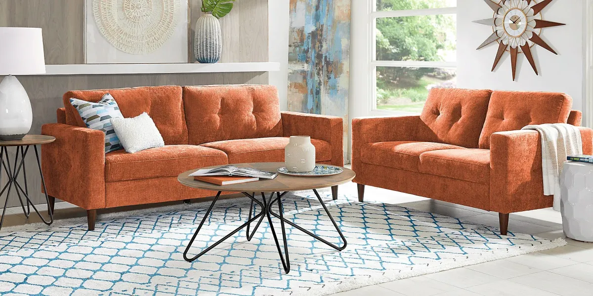 Bonavista Orange 5 Pc Living Room