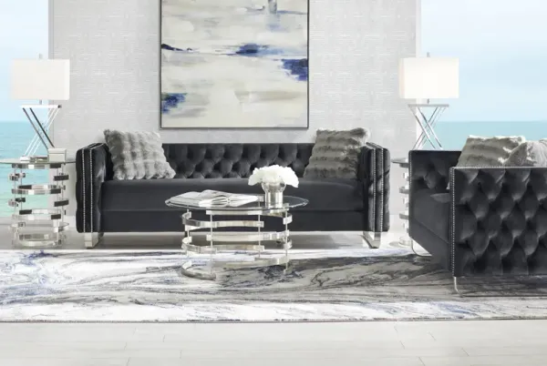 Corrella Black 7 Pc Living Room