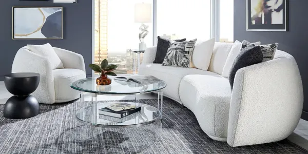 Soho Heights White 2 Pc Sectional