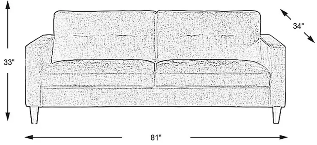Bonavista Orange Sofa