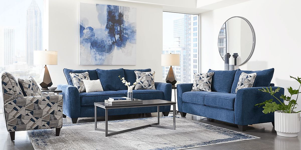 Sandia Heights Blue Sofa