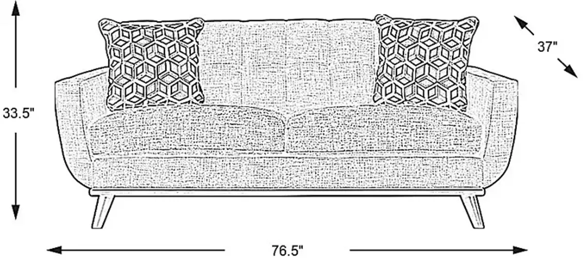 East Side Teal Apartment Sofa