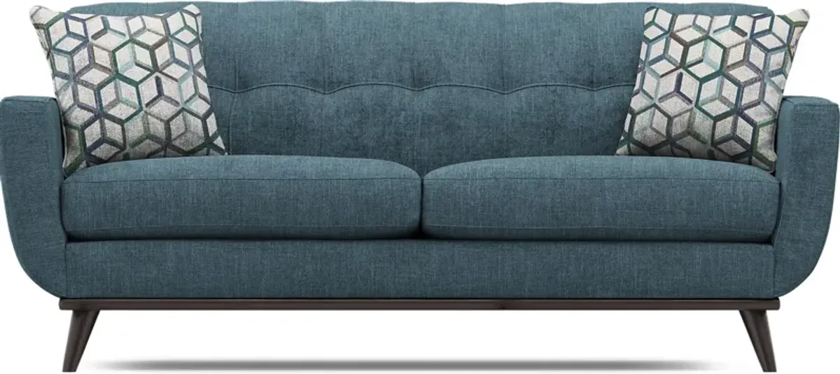 East Side Teal Apartment Sofa