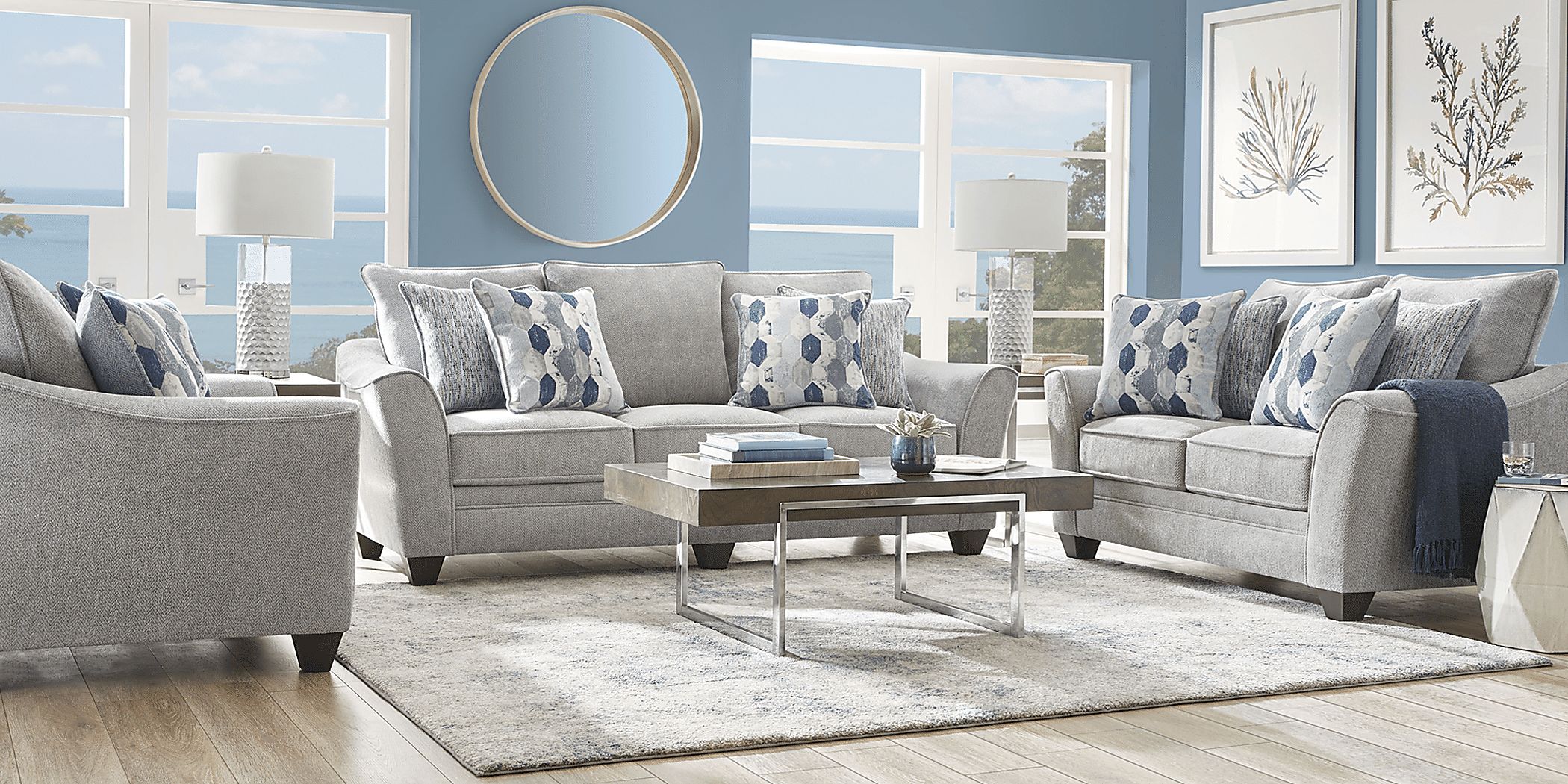 Cardiff Court Silver Sofa