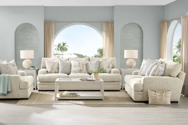 Channel Park Oatmeal 7 Pc Living Room