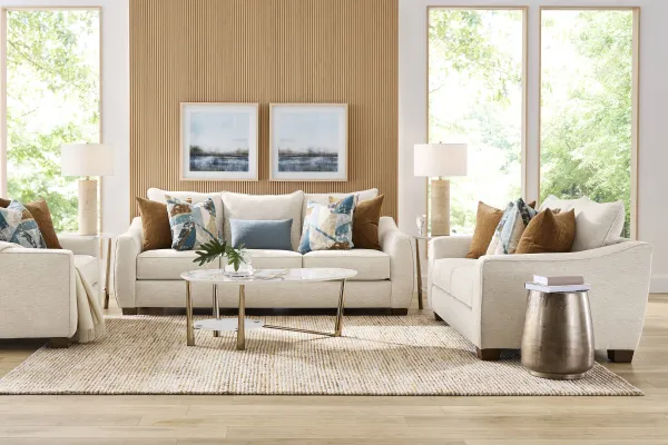 Odette Ivory 2 Pc Living Room