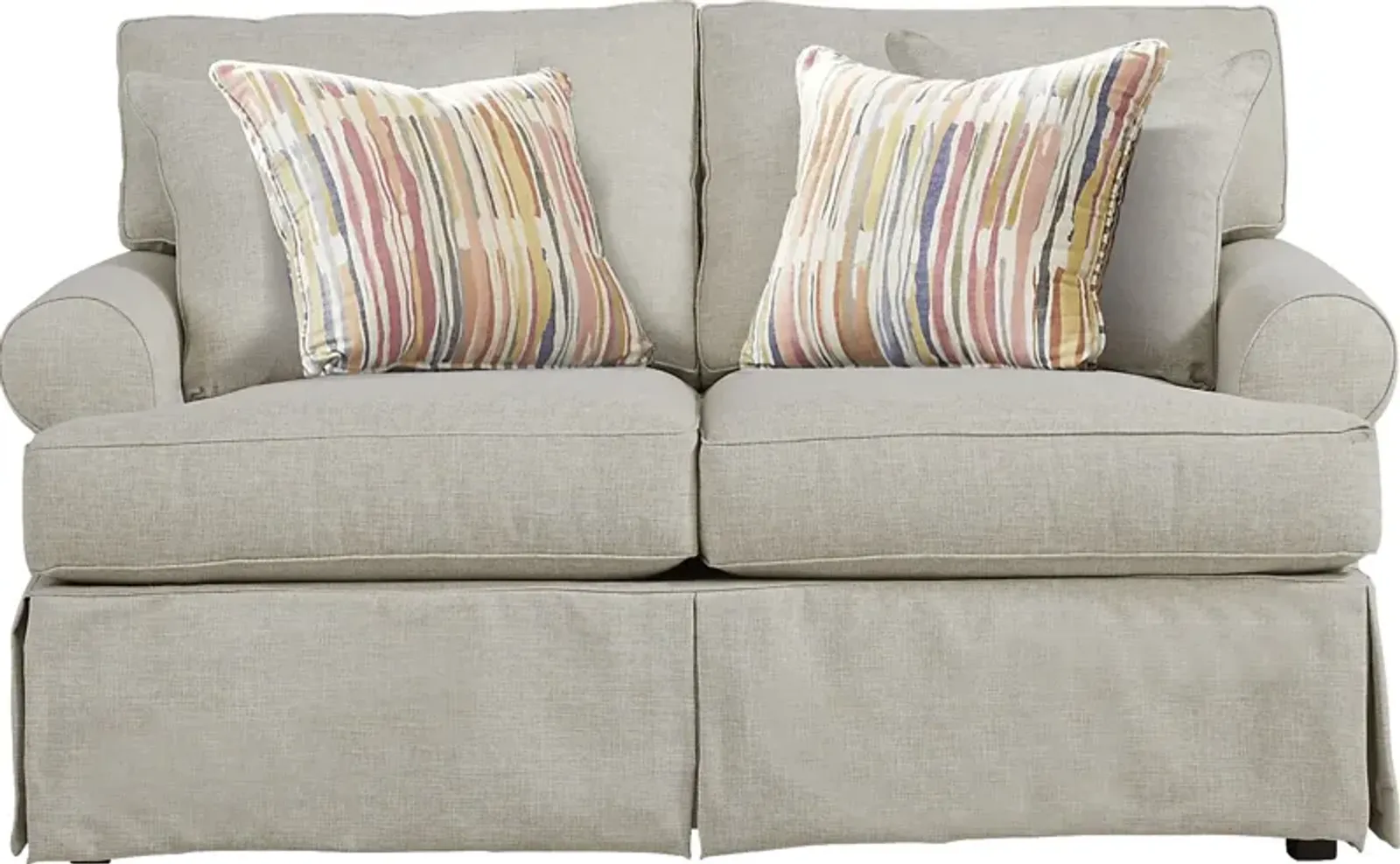 Beachside Walk Linen Textured Slipcover Loveseat