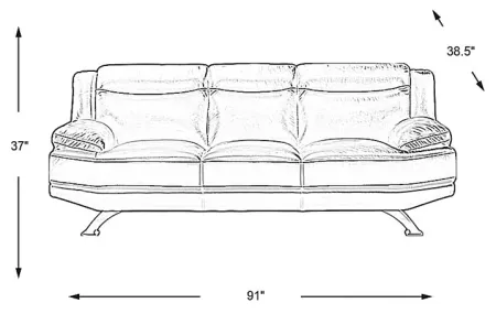 Zaria White Sofa