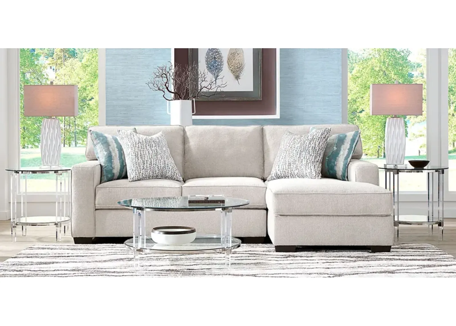 Cynthia Dove 5 Pc Sectional Living Room