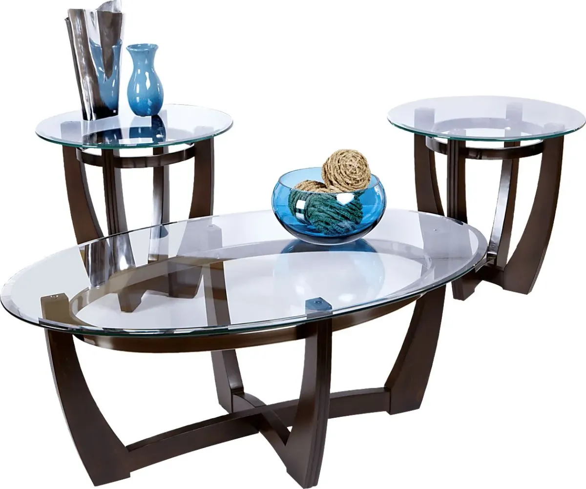 Messina Brown Leather 7 Pc Living Room