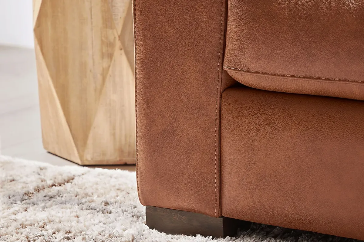 Messina Brown Leather 7 Pc Living Room