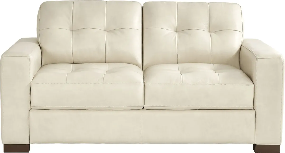 Messina Ivory Leather 7 Pc Living Room