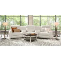 Yountville White 9 Pc Dual Power Reclining Sectional Living Room