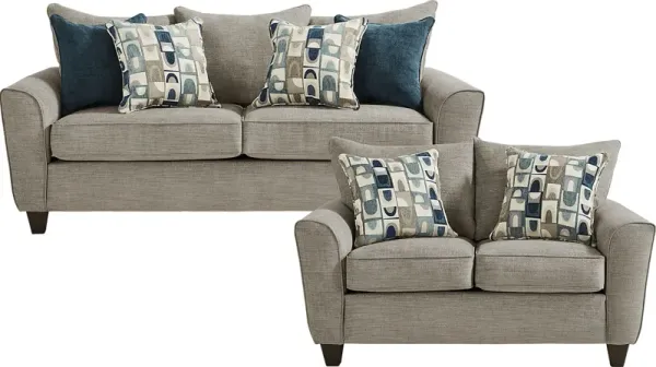 Ellsworth Gray 2 Pc Living Room