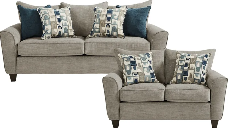 Ellsworth Gray 2 Pc Living Room