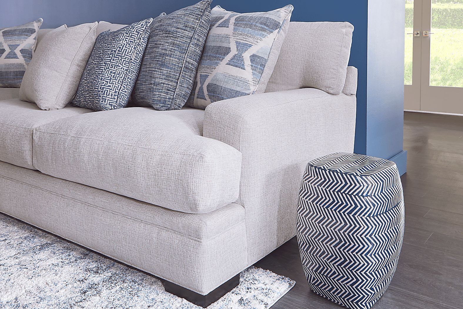 Cindy Crawford Home Bedford Park Ivory Sofa