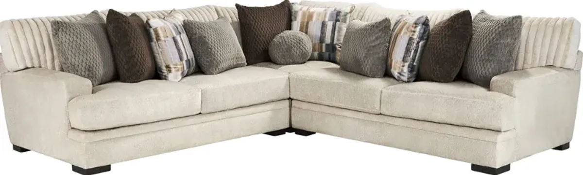 Hudson Street Beige 6 Pc Sectional Living Room