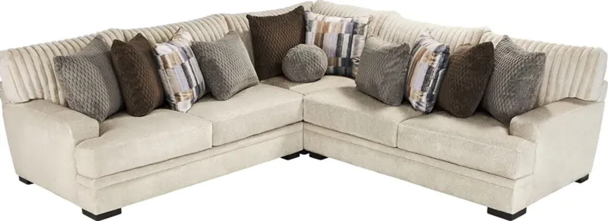 Hudson Street Beige 6 Pc Sectional Living Room