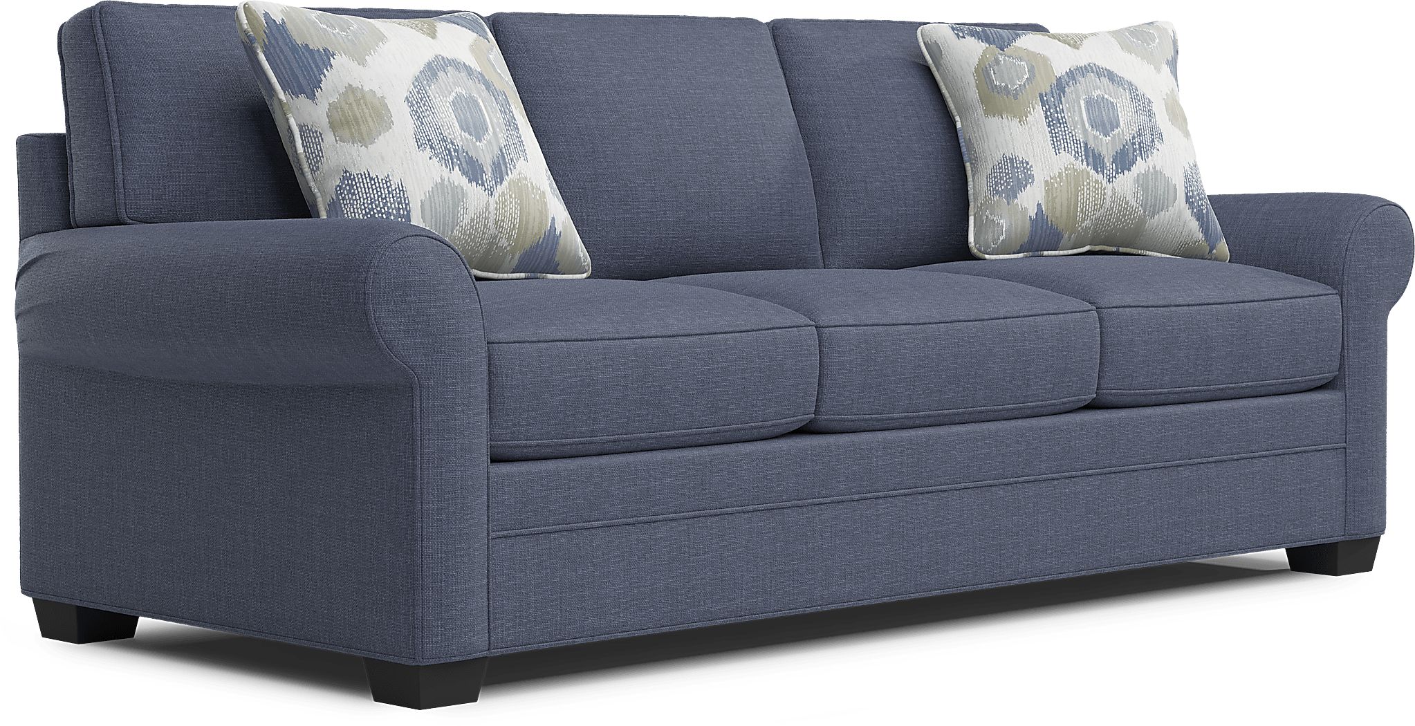 Cindy Crawford Bellingham Midnight Blue Textured Sofa - Rooms To Go