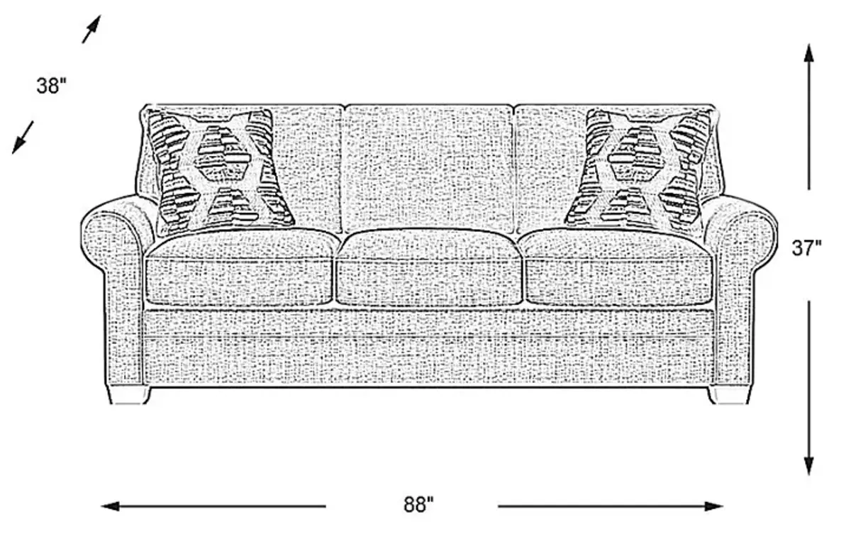 Bellingham Russet Textured Chenille Sofa