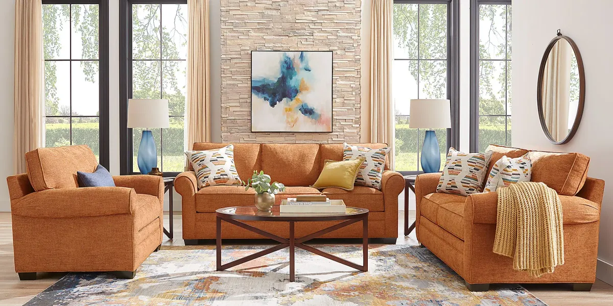 Bellingham Russet Textured Chenille Sofa