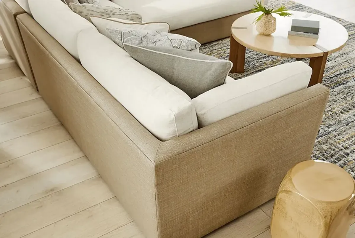 Corsica Beige 2 Pc Sectional