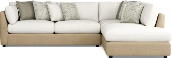 Corsica Beige 2 Pc Sectional