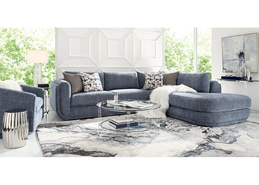 Laguna Hills Indigo 5 Pc Sectional Living Room