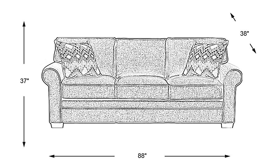 Cindy Crawford Home Bellingham Denim Textured Sofa