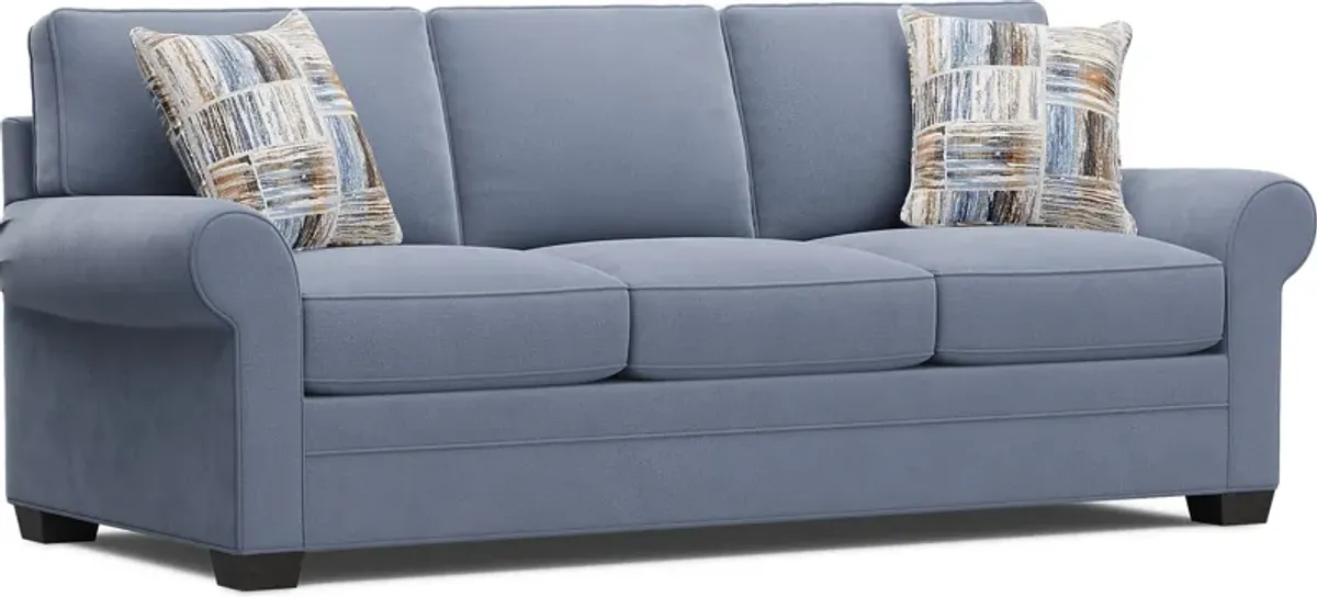 Bellingham Blue Microfiber Sofa