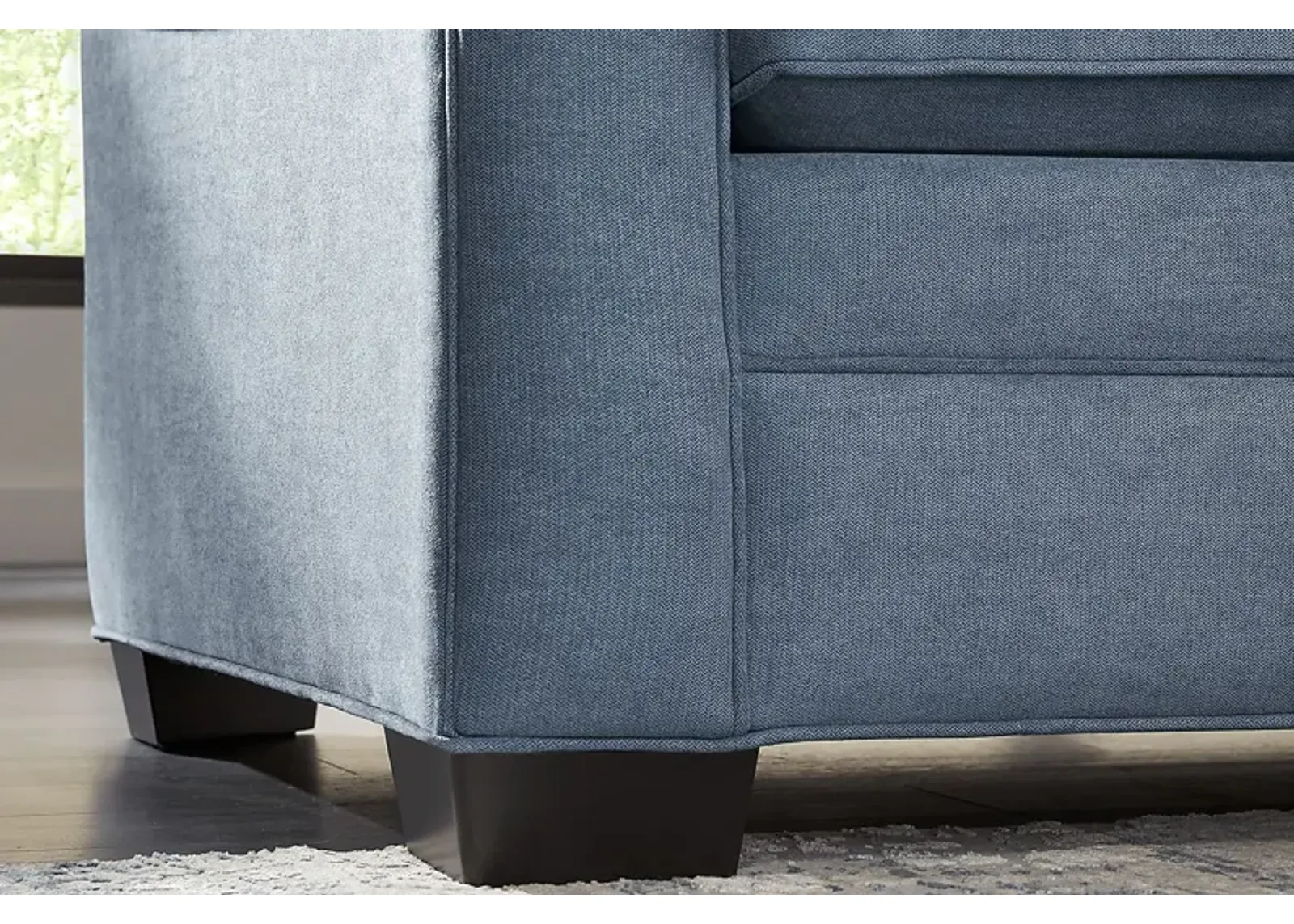 Bellingham Blue Microfiber Sofa