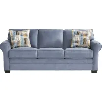 Bellingham Blue Microfiber Sofa