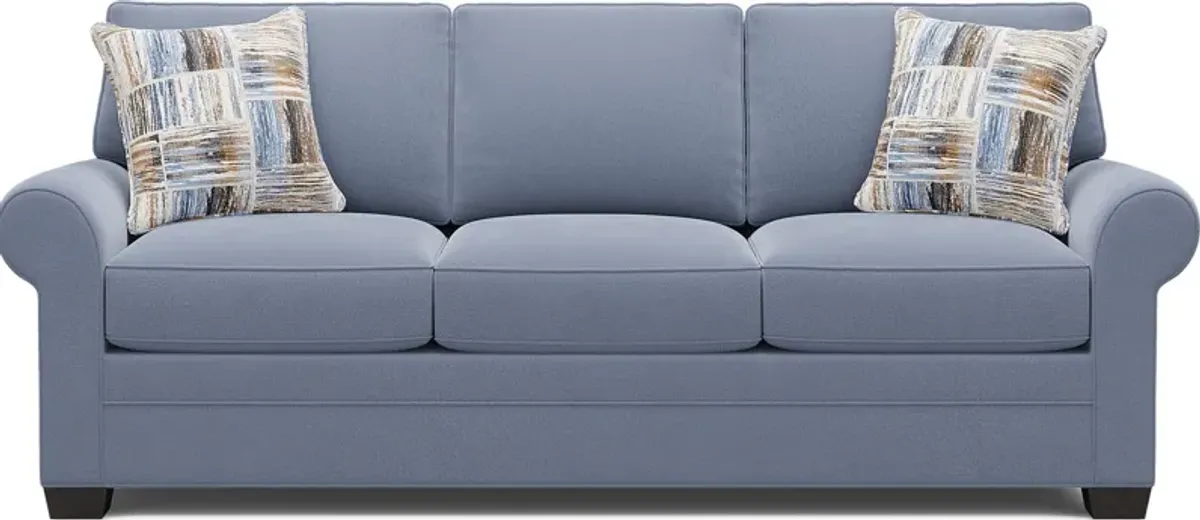 Bellingham Blue Microfiber Sofa