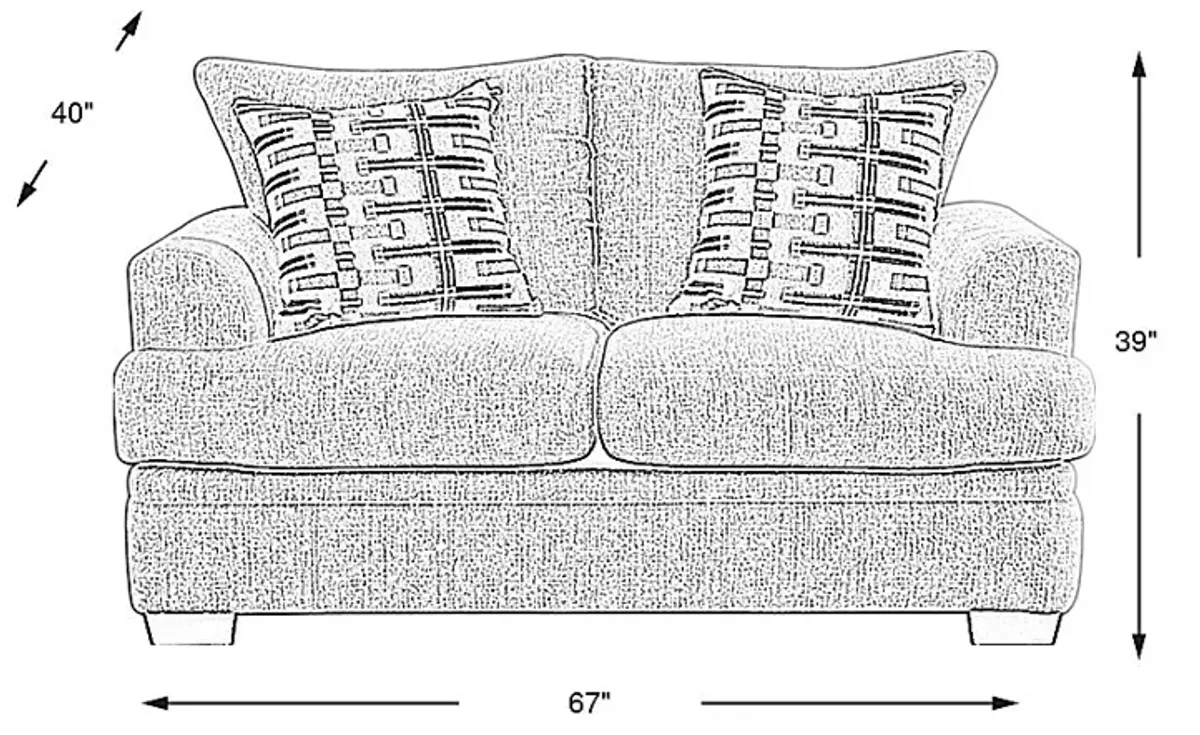 Cooper White Loveseat