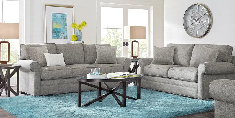 Bellingham Gray Textured 7 Pc Living Room with Sleeper Sofa