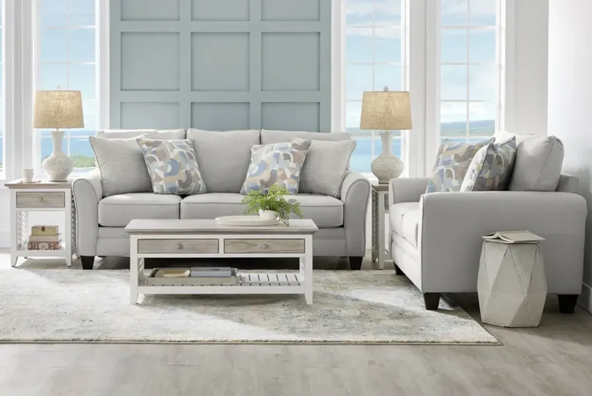 Coralville Gray Loveseat